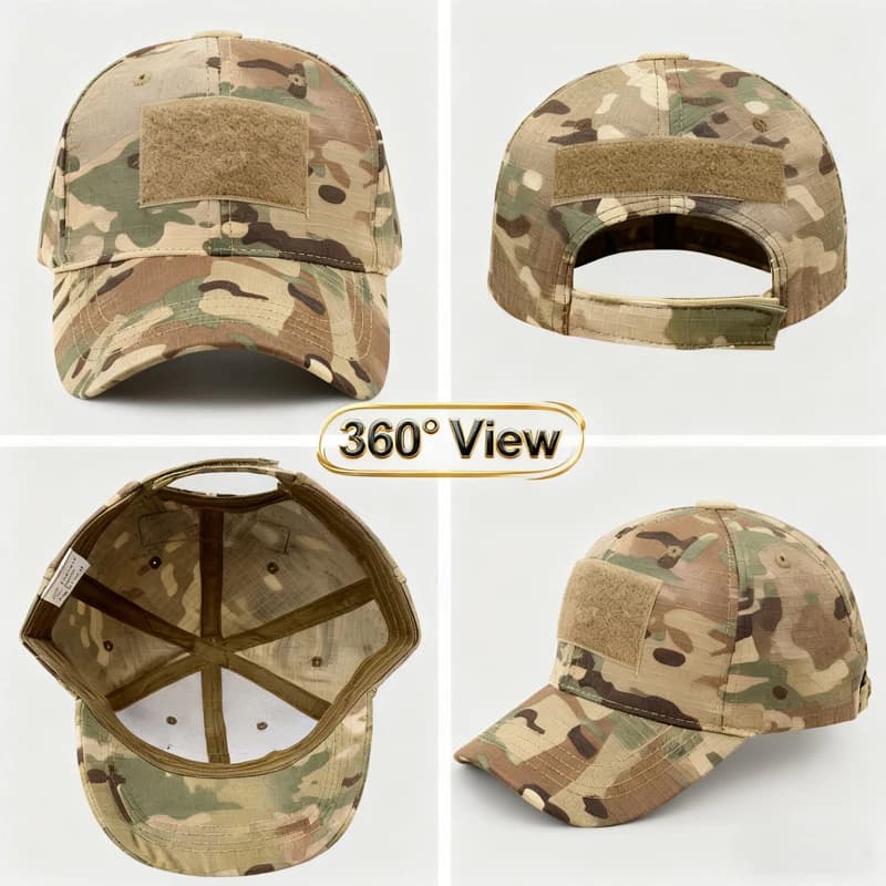 Casquette tactique camouflage pêche chasse - Chapeau réglable homme femme pour outdoor et pêche