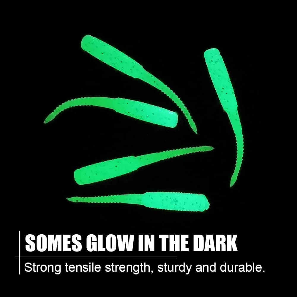 20 leurres souples ajing 3.5cm luminescents pour pêche du bar et rockfish - Appâts TPR