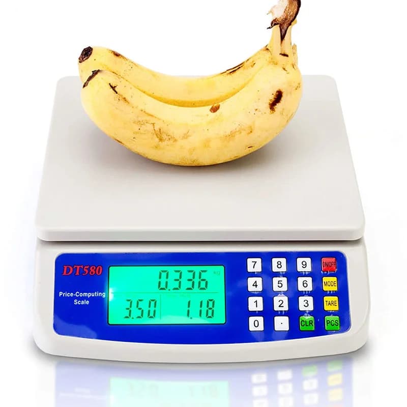 Balance de cuisine numérique précise 30kg/1g pour aliments, pêche, bijoux - Balance électronique LCD plate
