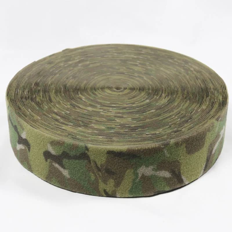 Adhésif velcro tactique 10x100cm camo - Bandes crochet/loop fixation équipement pêche