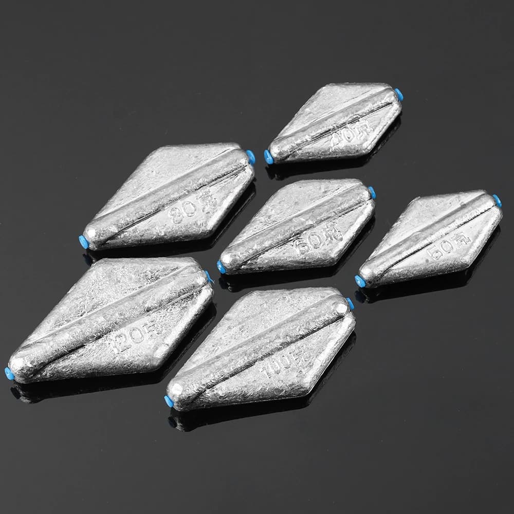Plombs de pêche plats Tongxin 40g à 120g choix multiple pour pêche en eau douce plombée ligne