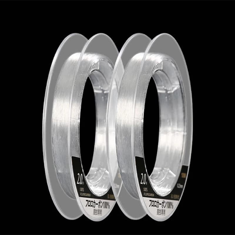 Ligne de pêche fluorocarbone 99% 100M importée Japon, bas de ligne traçante 1-25kg pour pêche en mer