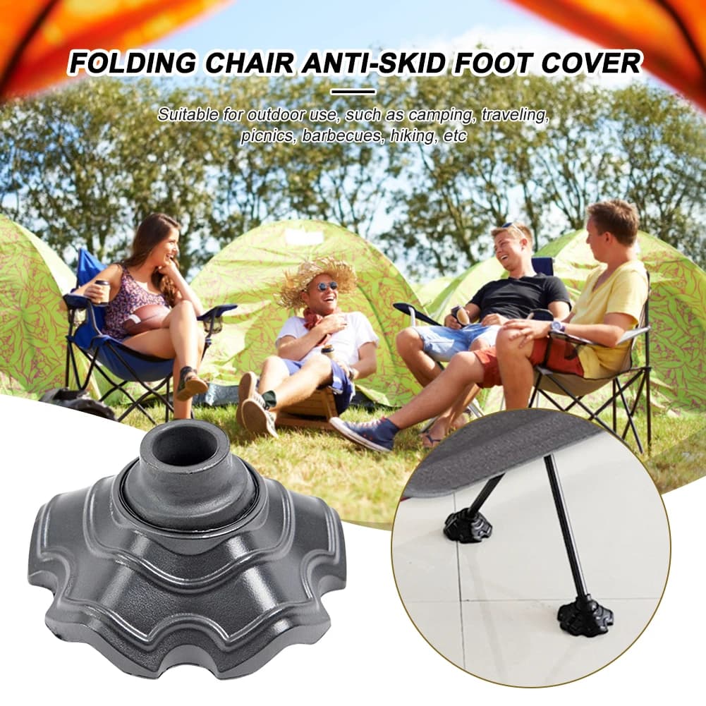 Protège-pieds réglables anti-dérapants pour chaises pliantes camping et pêche 1 à 4 pièces