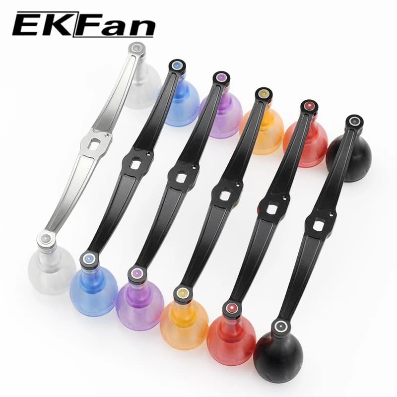 Manivelle ultralégère EKFAN 140mm 24g alliage acrylique DIY moulinets casting