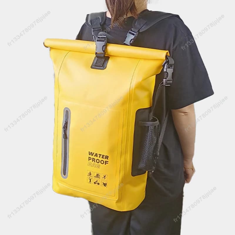 Grand sac à dos étanche kayak PVC pour plongée, rafting et trekking rivière - Sac sec plage camping