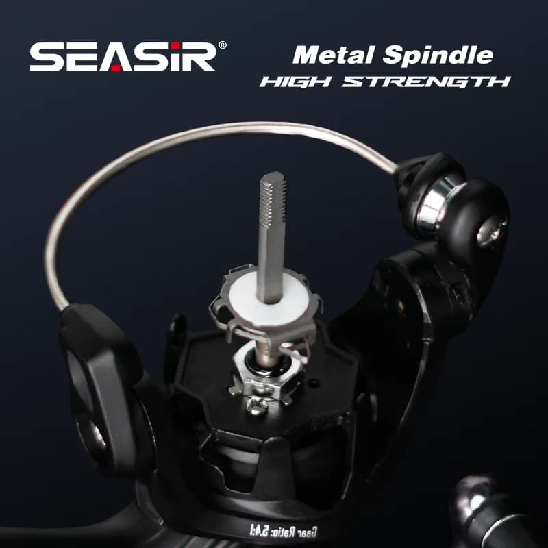 Moulinet de pêche spinning SEASIR Stream 139g ultraléger, frein 6kg et roulements 5+1 pour pêche sportive