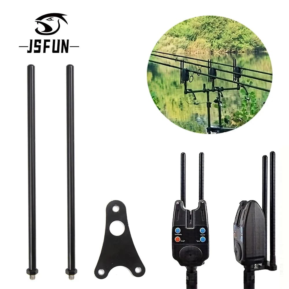 JSFUN barres anti-accrochage aluminium pour alarmes de touche - anti-chute et anti-vent pêche carpe