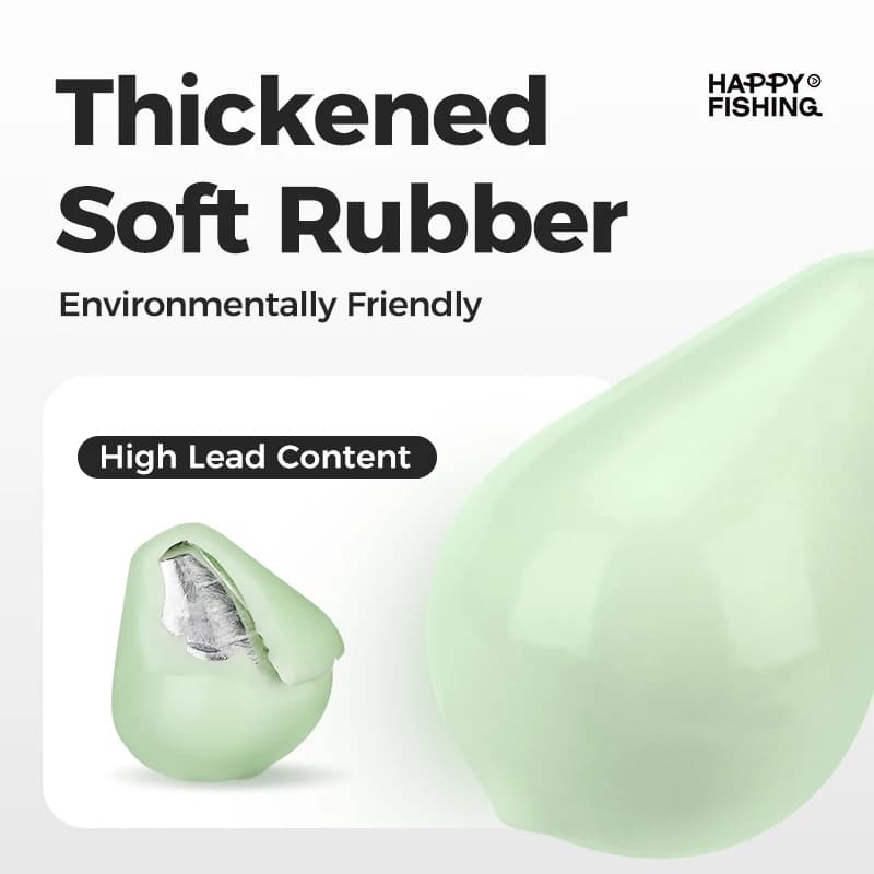 Plombs lumineux WEIHE avec coque souple, 30g à 150g pour la pêche de nuit