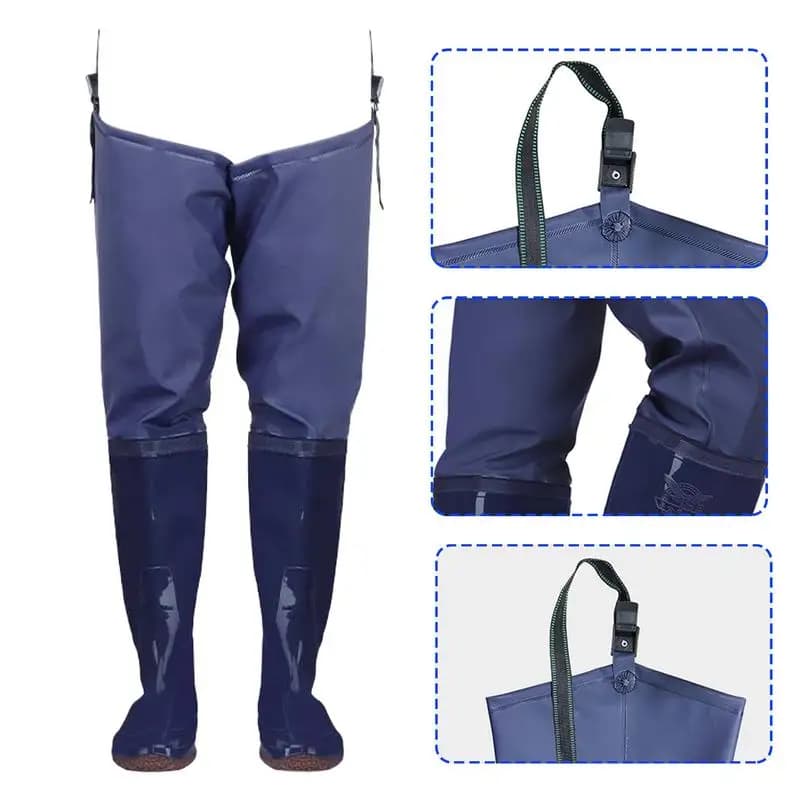 Waders poitrine pour hommes avec bottes intégrées - Imperméables chasse canard riziculture camping