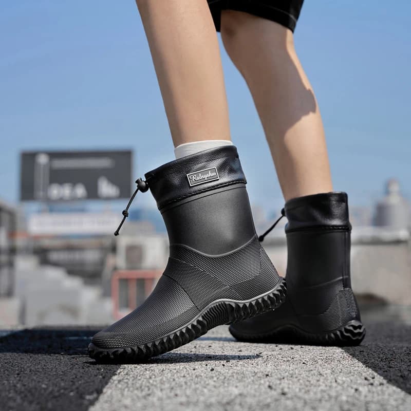 Bottes de pluie courtes homme femme imperméables légères antidérapantes plage commuting unisexe