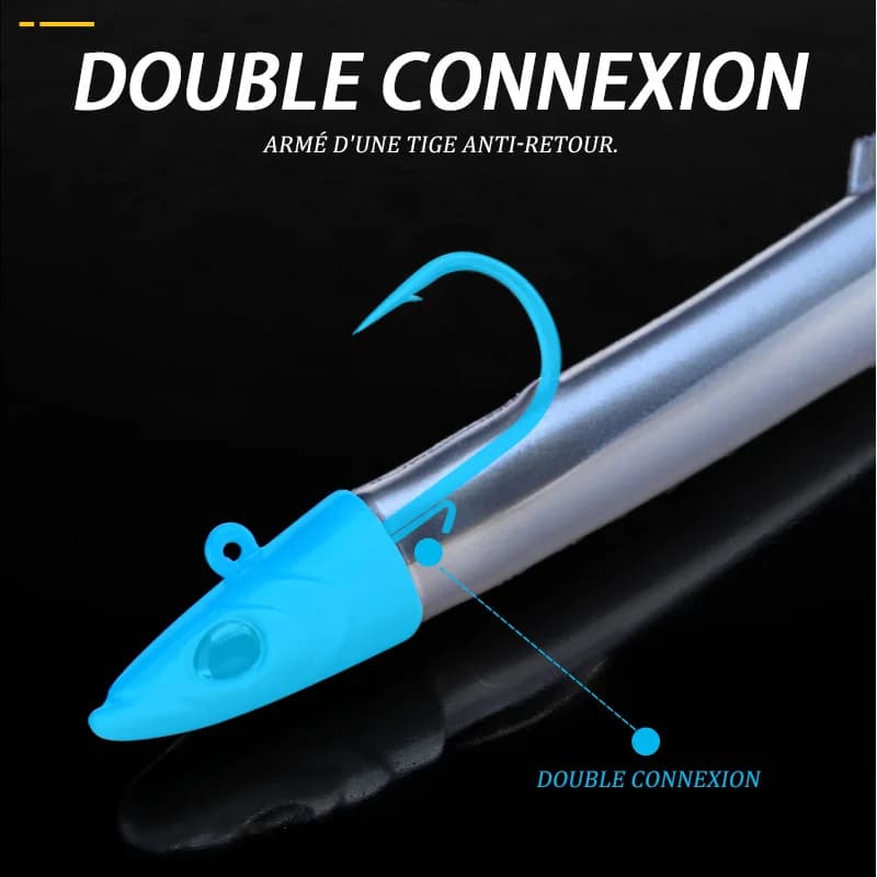 Leurre souple BLUX FLASH SAND EEL 14g/27g pour bar et prédateurs marins - appât artificiel