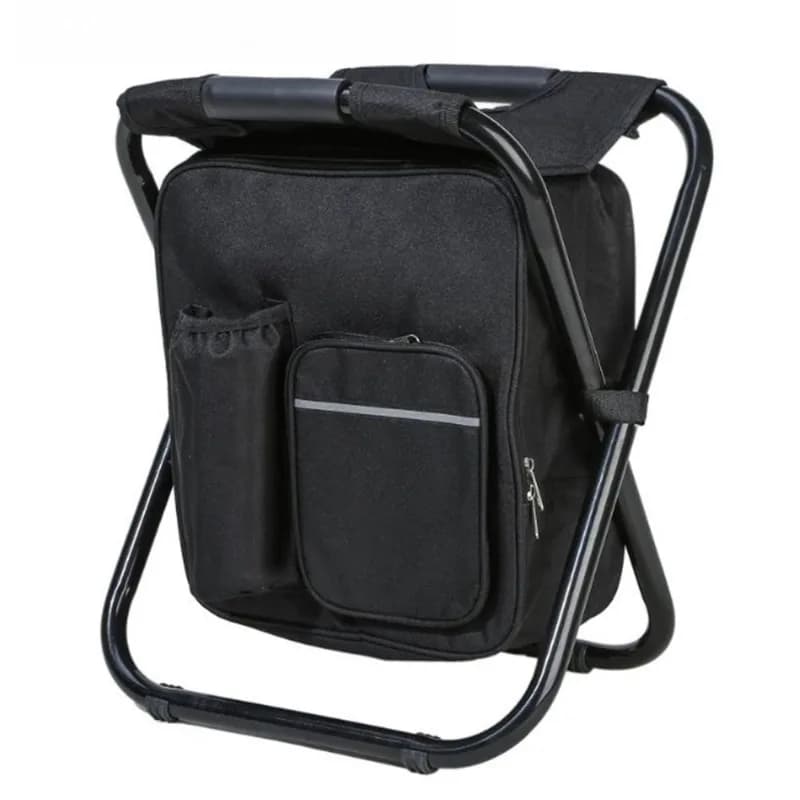 Tabouret pliant multifonction extérieur portable sac isotherme intégré sac à dos camping plage pêche