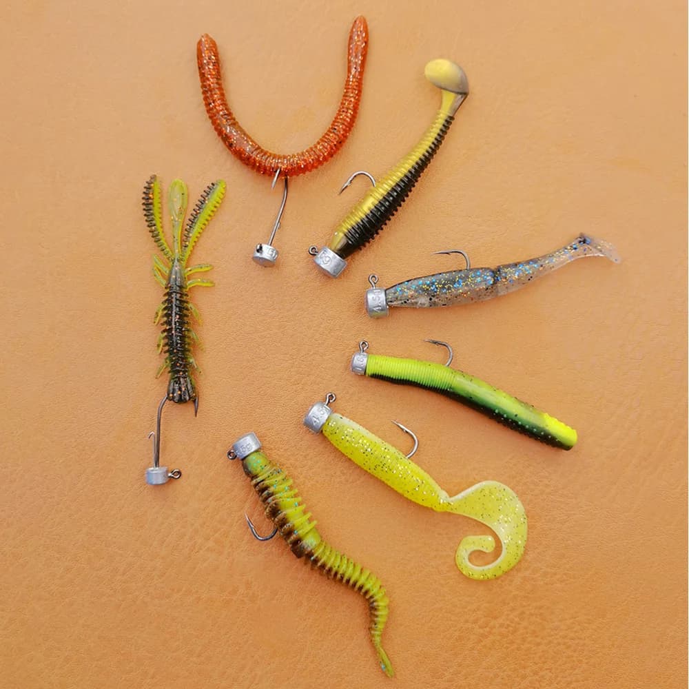 20 hameçons Ned Rig tête champignon 2.5g à 14g - Acier haute teneur en carbone pour leurres souples