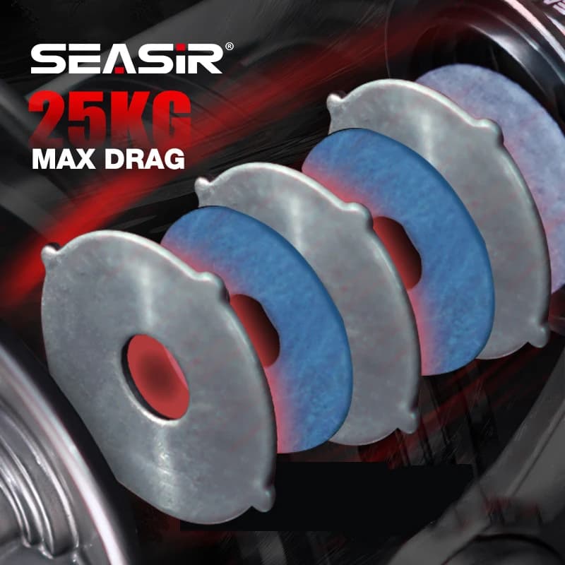 Moulinet spinning SEASIR CONTRA MAX 25KG drag - Corps aluminium 9+1BB pour pêche mer puissante