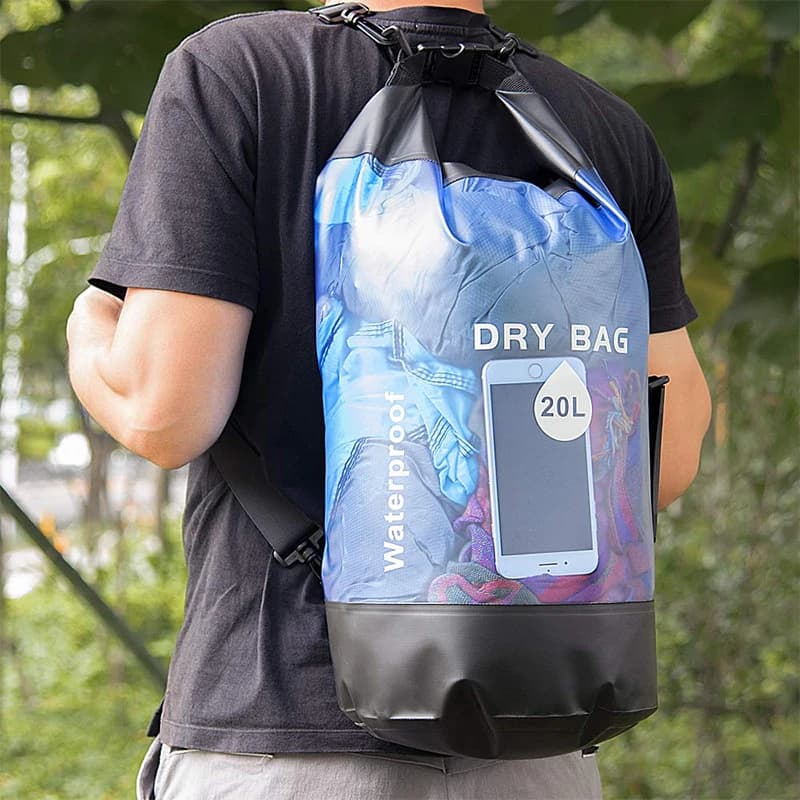 Sac étanche 10L 20L pour natation randonnée rafting kayak pêche - Poche de rangement imperméable XD117Y