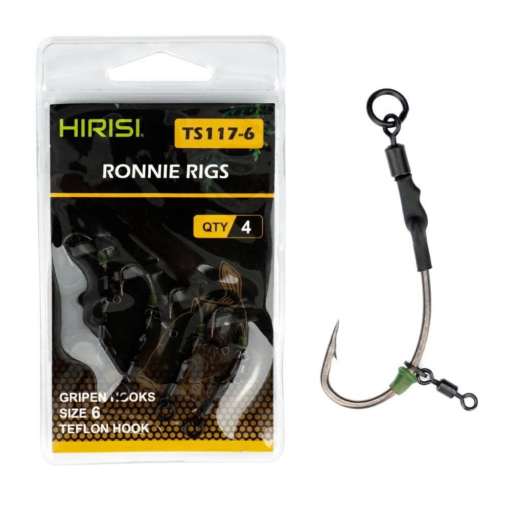Ronnie rig carp fishing prêt à pêcher 4 montages pré-montés kit terminal tackle pour carpe