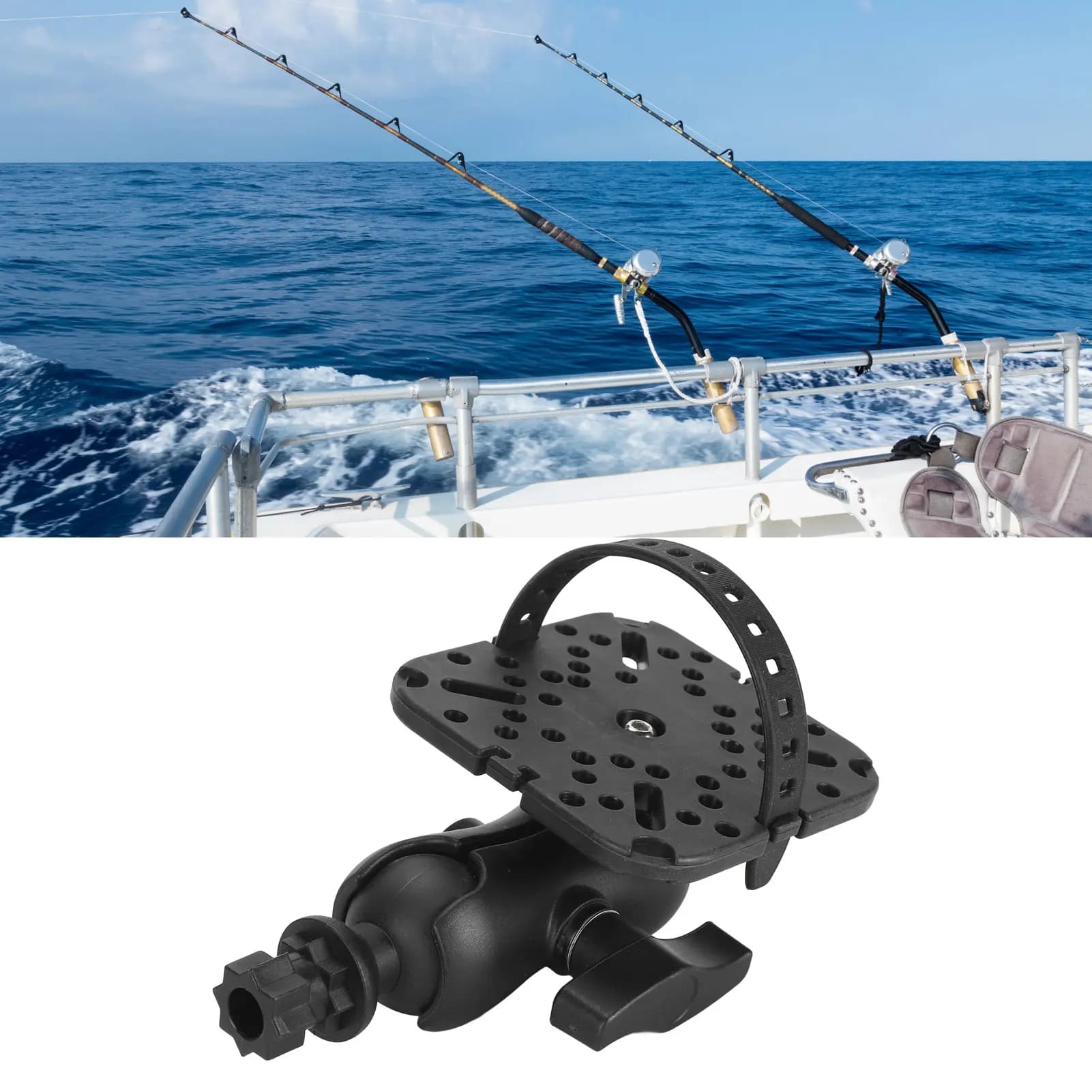 Support universel pour fishfinder - Support en nylon et acier inoxydable pour 721xs et Plus 5cv