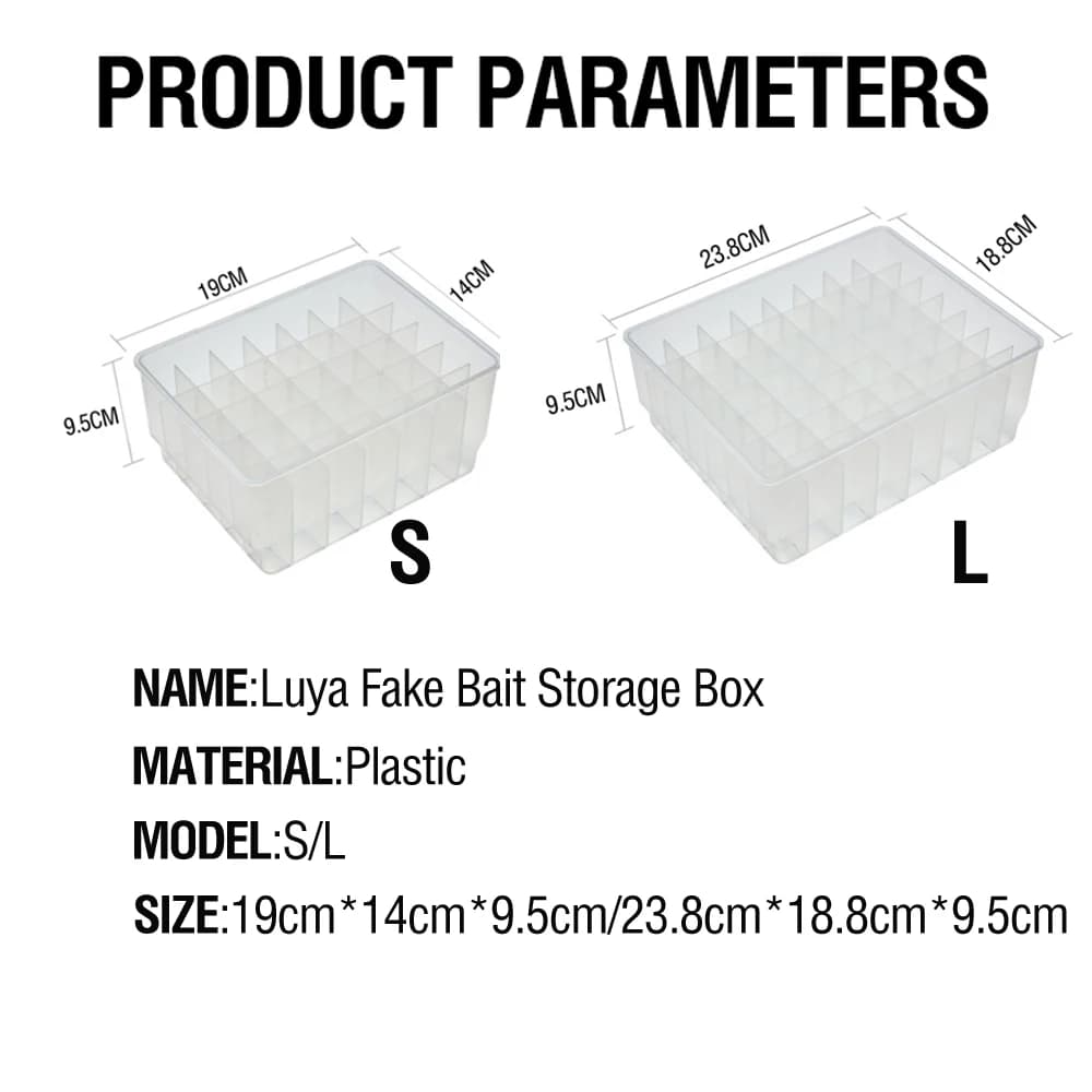 Boîte de rangement transparente à compartiments - Organisation optimale pour vos leurres et appâts