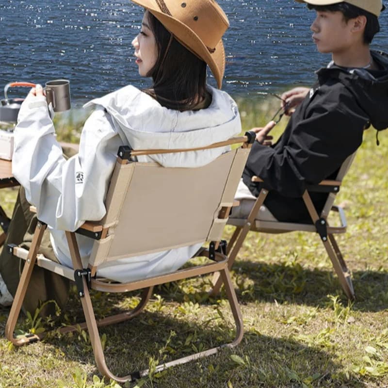 Chaise camping pliante aluminium ultra-légère - Siège pêche compact pour pique-nique plage