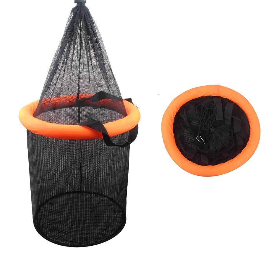 Panier de pêche flottant et pliable pour garder vos vifs, cage filet résistante pour la pêche en étang