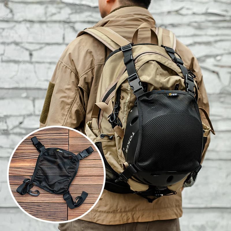 Filet casque sac à dos polyvalent MOLLE - Rangement équipement pêche et sports outdoor