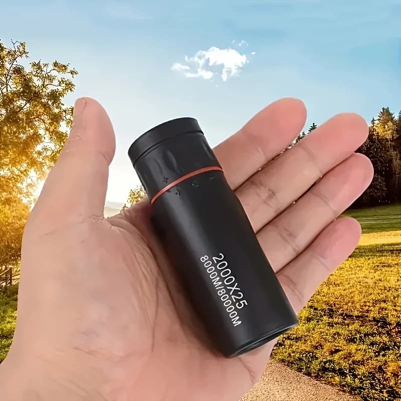 Télescope monoculaire portable 2000x25 HD avec support téléphone pour observation pêche