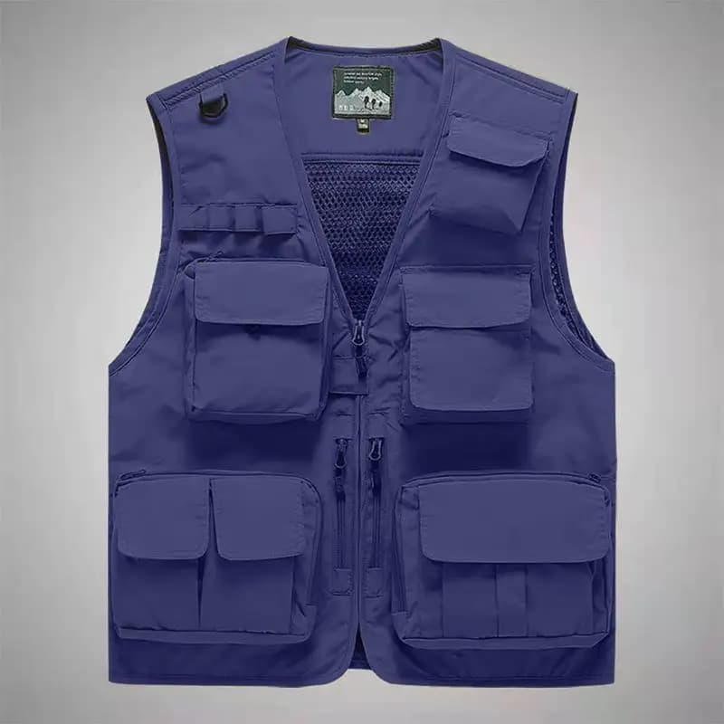 Veste légère respirante multi-poches pour pêche et outdoor - Gilet détachable homme FGKKS