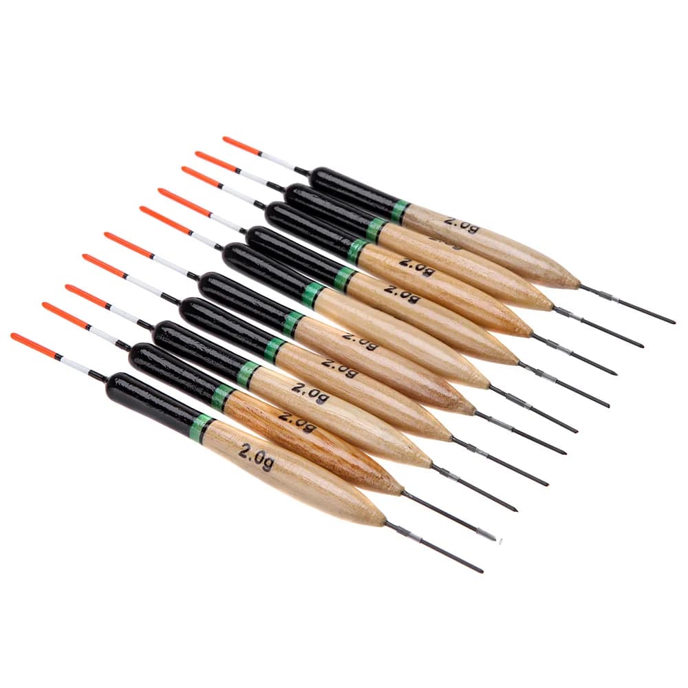 10Pcs flotteurs pêche 2g bois paulownia léger accessoires pêche activités extérieures