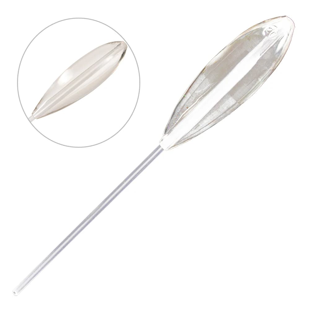 5 flotteurs acrylique transparents coulants 10g-50g - Bombarda pour pêche à la mouche et spinning