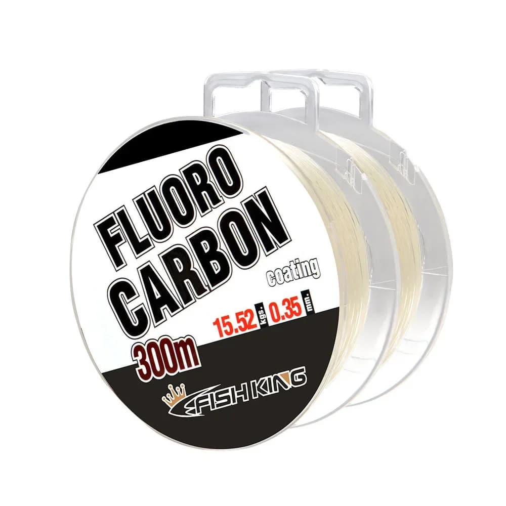 Ligne de pêche fluorocarbone 300m 0.30-0.50mm - 100% monofilament pour carpe - Leader japonais haute résistance
