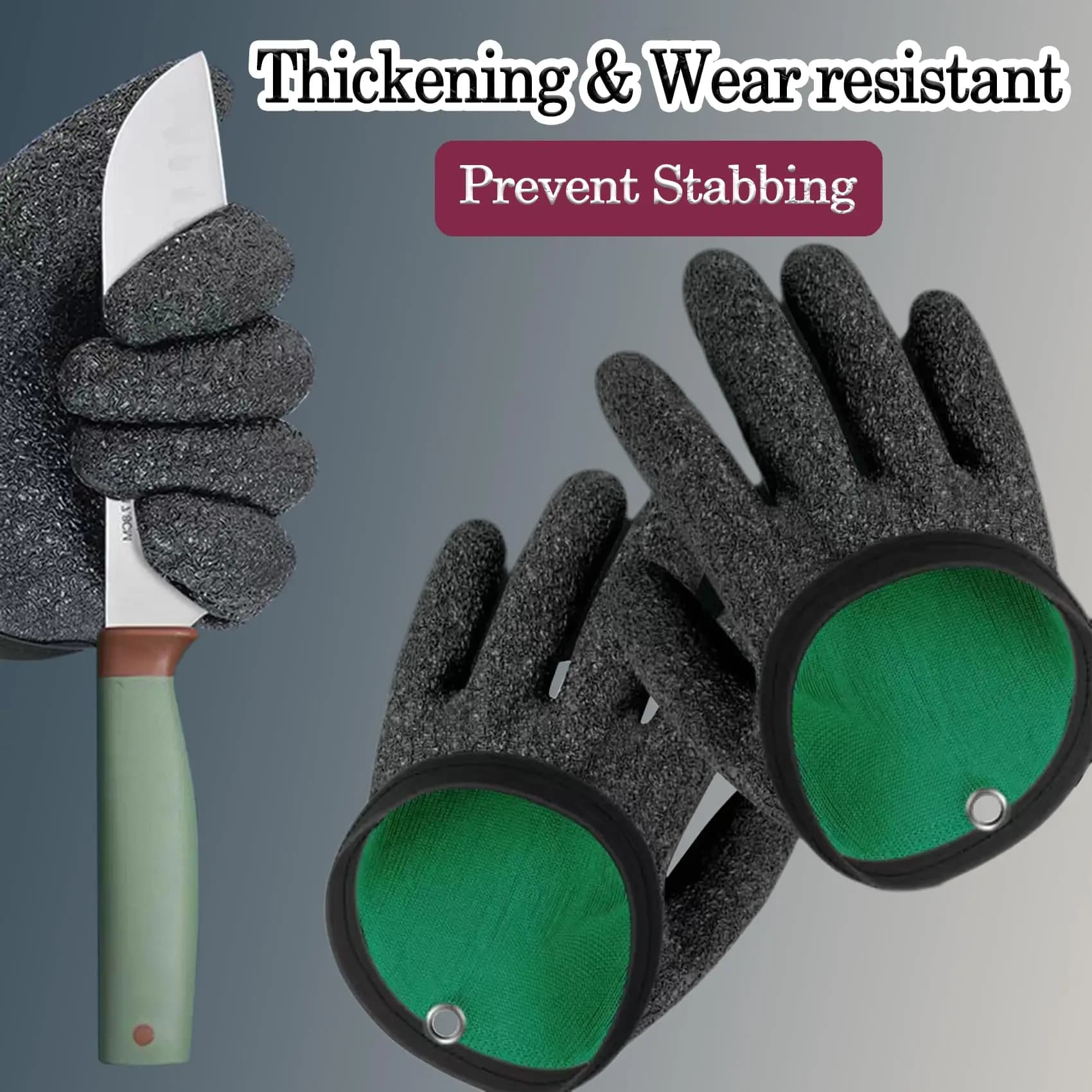 Gants de pêche professionnels anti-dérapants avec aimant - Protection mains pêcheur chasse