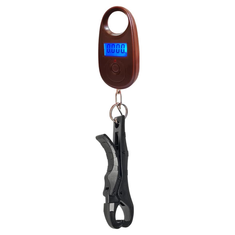 Balance pêche portative APWIKOGER 40kg 3 modes pesée avec forceps pour maitriser le poisson en extérieur