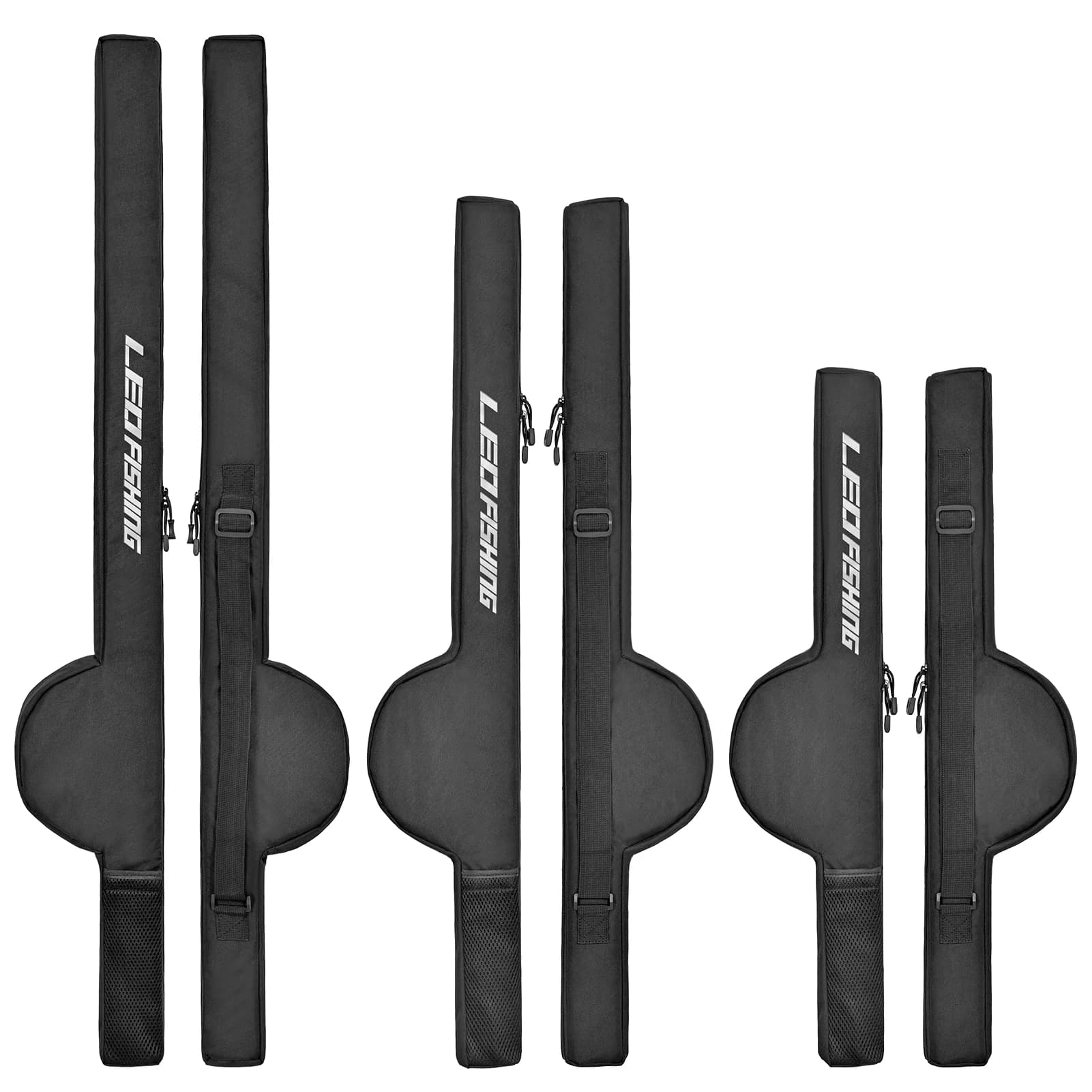 Sac transport cannes pêche 85-126cm avec compartiment moulinet rangement épaule portable étui