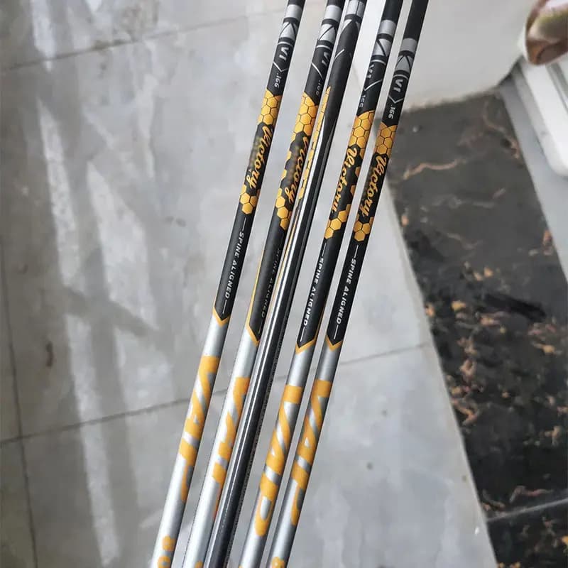 Flèches carbone pur 30.5 pouces pour arc recurve chasse pêche tir à l'arc lot 6/12/24 pièces