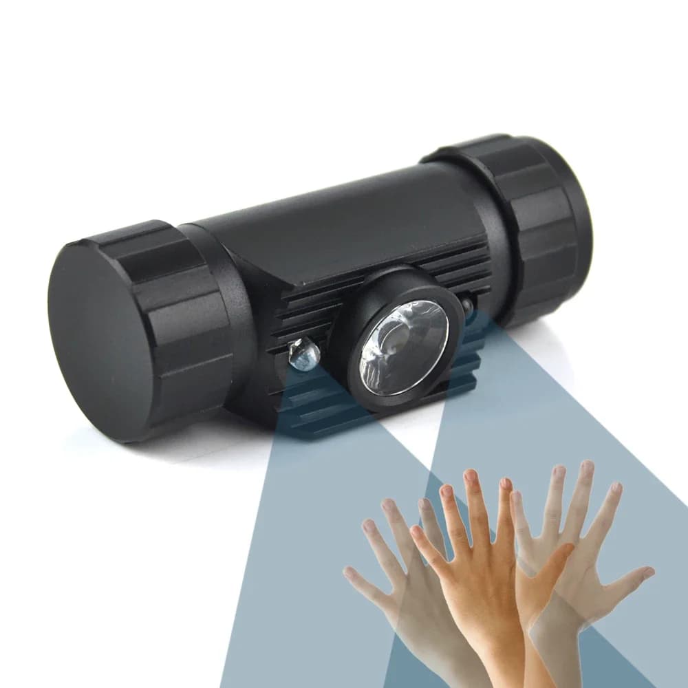 Lampe frontale pêche BORUiT 020 détecteur mouvement 1000LM rechargeable Type-C étanche chasse