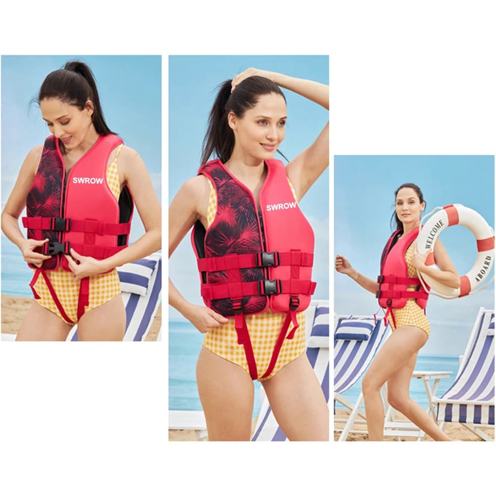 Gilet de sauvetage néoprène pêche - Veste de sécurité adulte enfant pour kayak pêche et sports nautiques