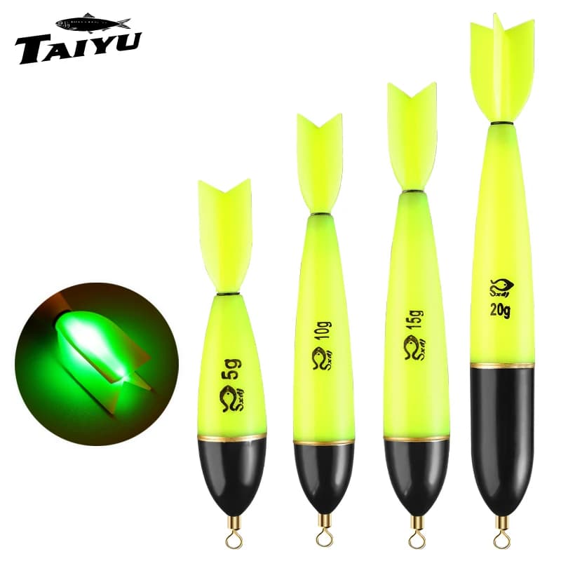 Flotteur lumineux TAIYU 5-20g pour pêche de nuit en mer et roche - 1 à 5 pièces
