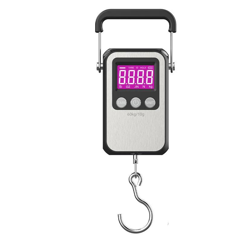 Balance numérique portable 60kg 10g pour bagages - Pêche avec chargeur USB et crochet