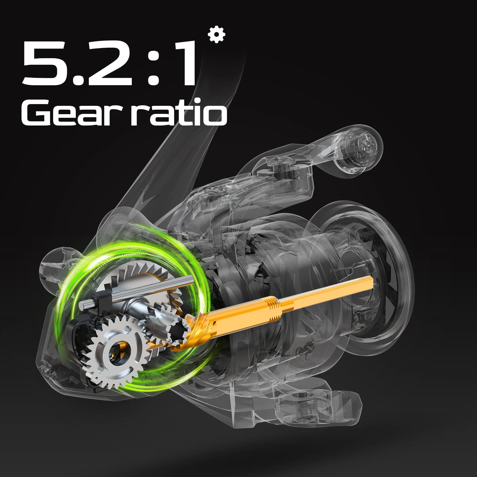 HANDING M1 Spinning Reel 12kg Max Drag Fishing Reel, 9+1 Ball Bearings, 5.2:1 Ge