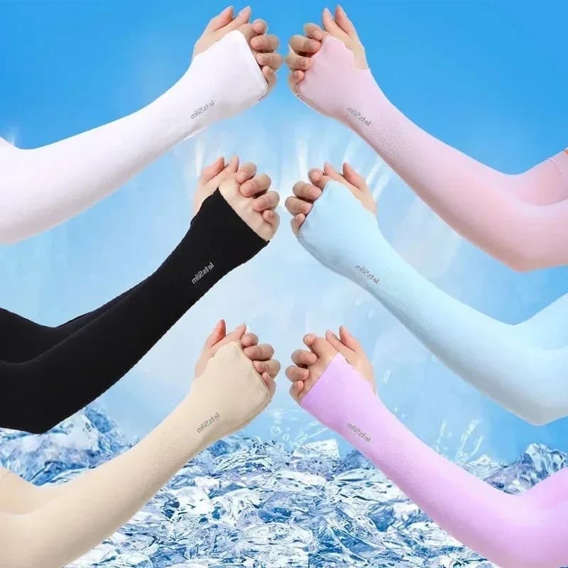 Manchons bras protection UV sport été pêche course vélo couverture mains rafraîchissante