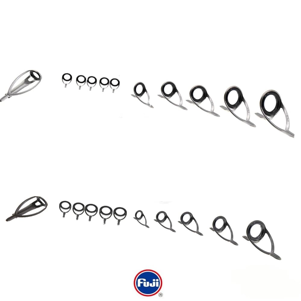 Set de guides Fuji Original KW CAST pour montage cannes spinning et casting - Cadre inox durable