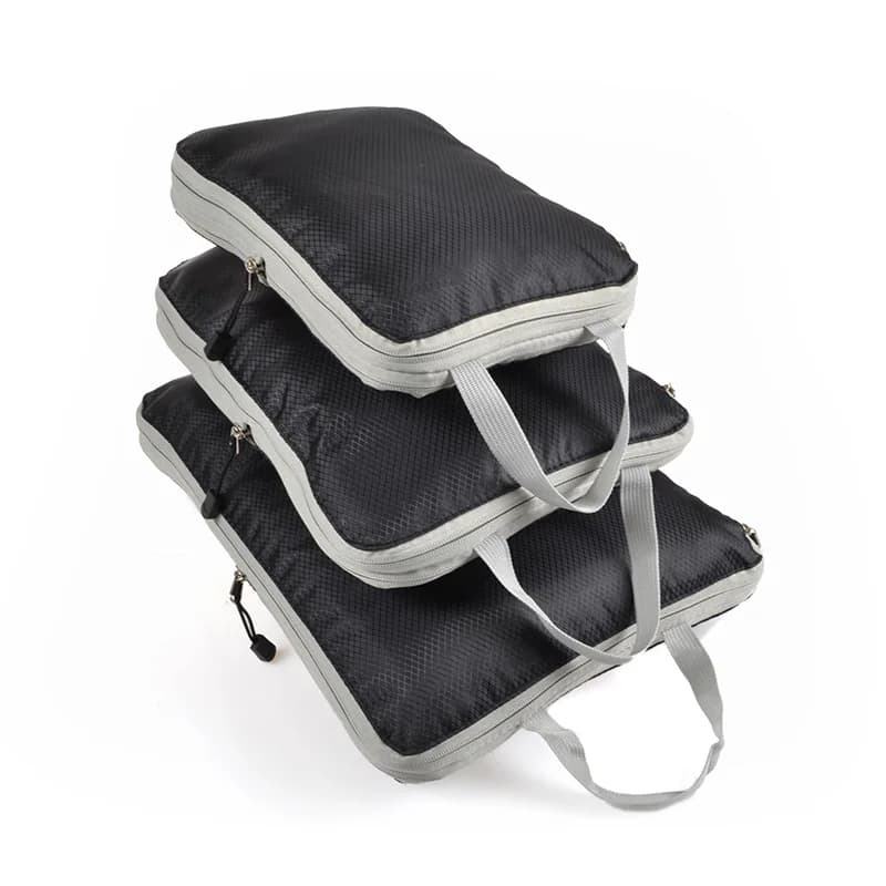 Cubes de rangement pliables compressibles étanches voyage organisation valise nylon portable avec sac à main