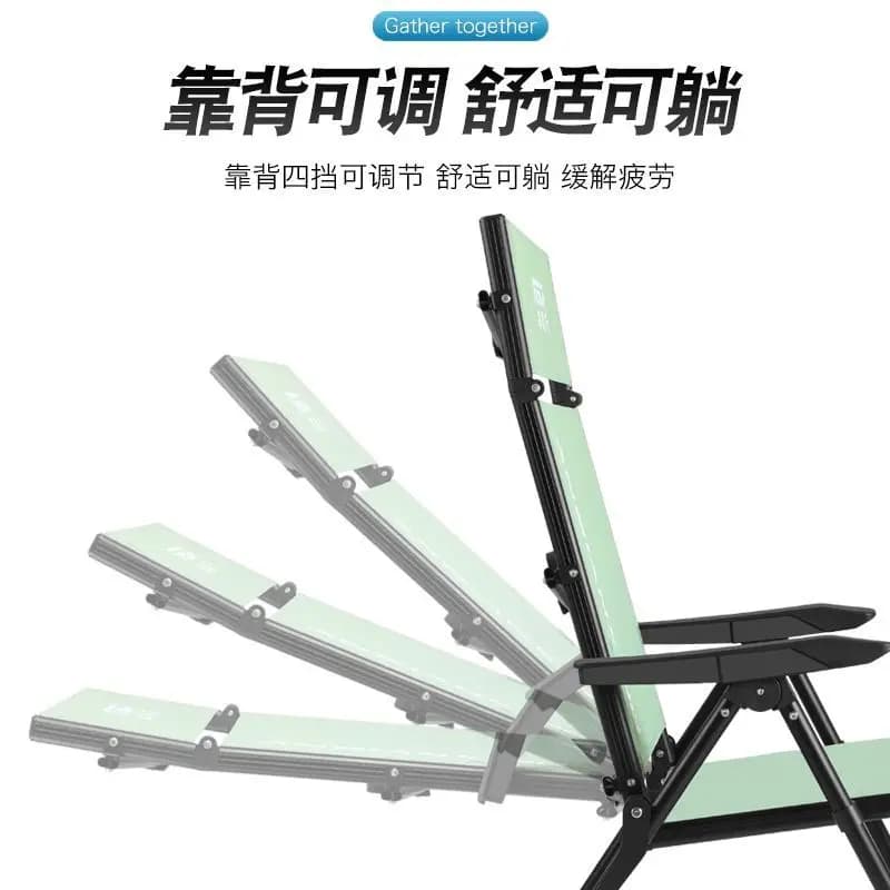 Chaise pêche pliable en alliage aluminium réglable et inclinable pour pêche en eau douce