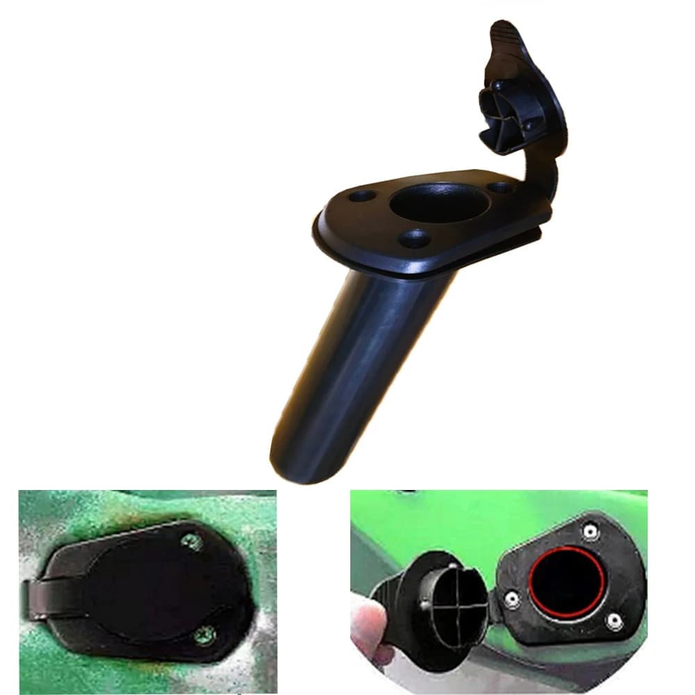 Support de canne à pêche kayak 2/4 pièces avec cache et joint étanche pour fixation flush mount