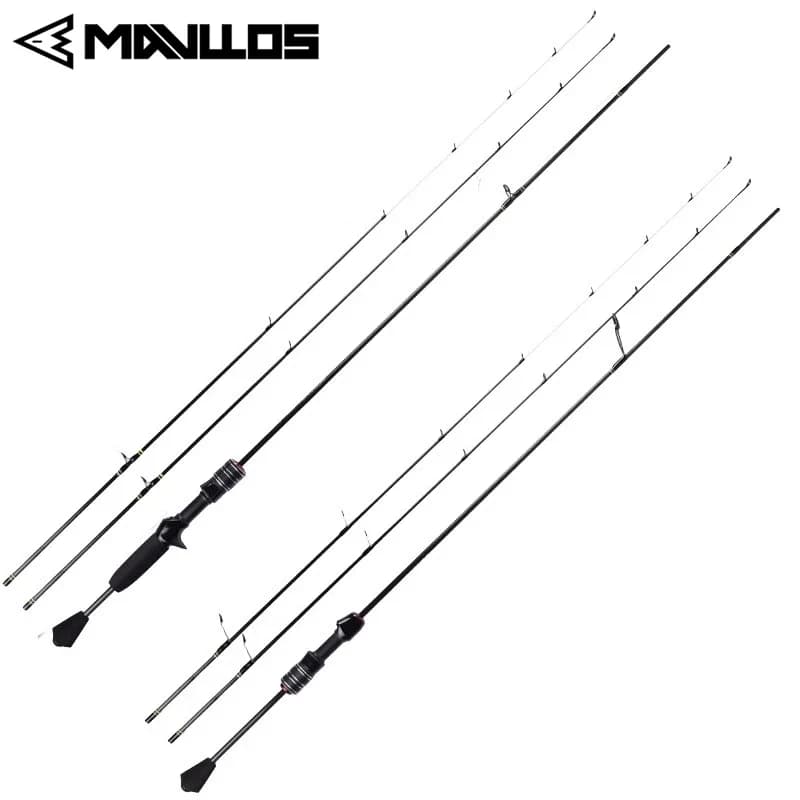 Canne ultralight Mavllos Delicacy pointe solide 0.6-10g pour truite - Canne BFS casting rapide carbone UL