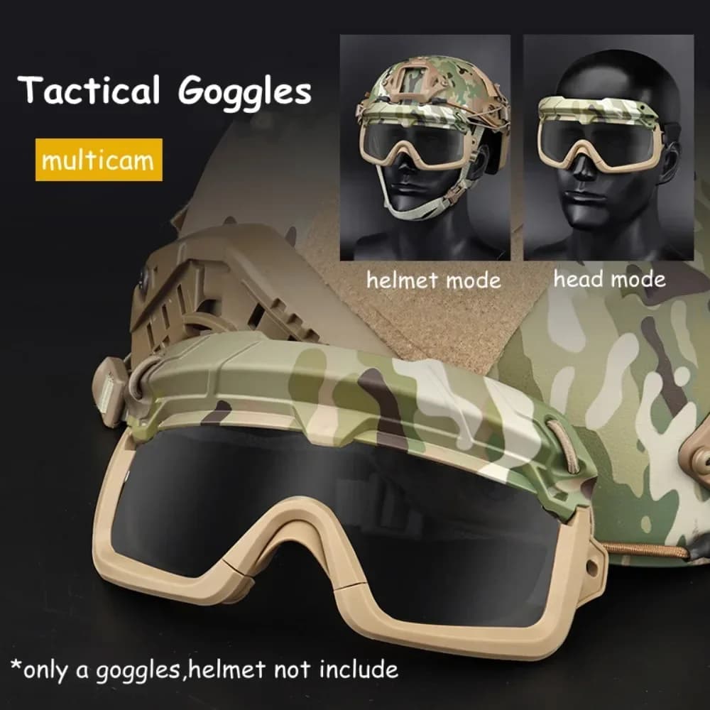 Lunettes de protection sportives 2 modes pour airsoft, paintball et pêche - Confort unisexe