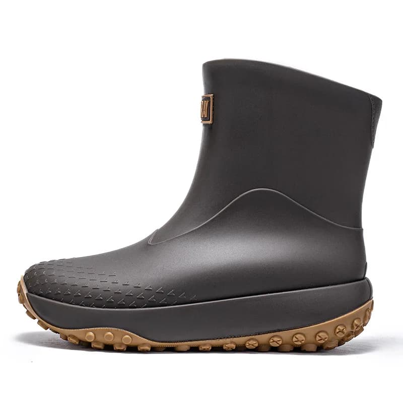 Bottes pluie courtes homme anti-dérapantes légères pour pêche et travail aquatique durable