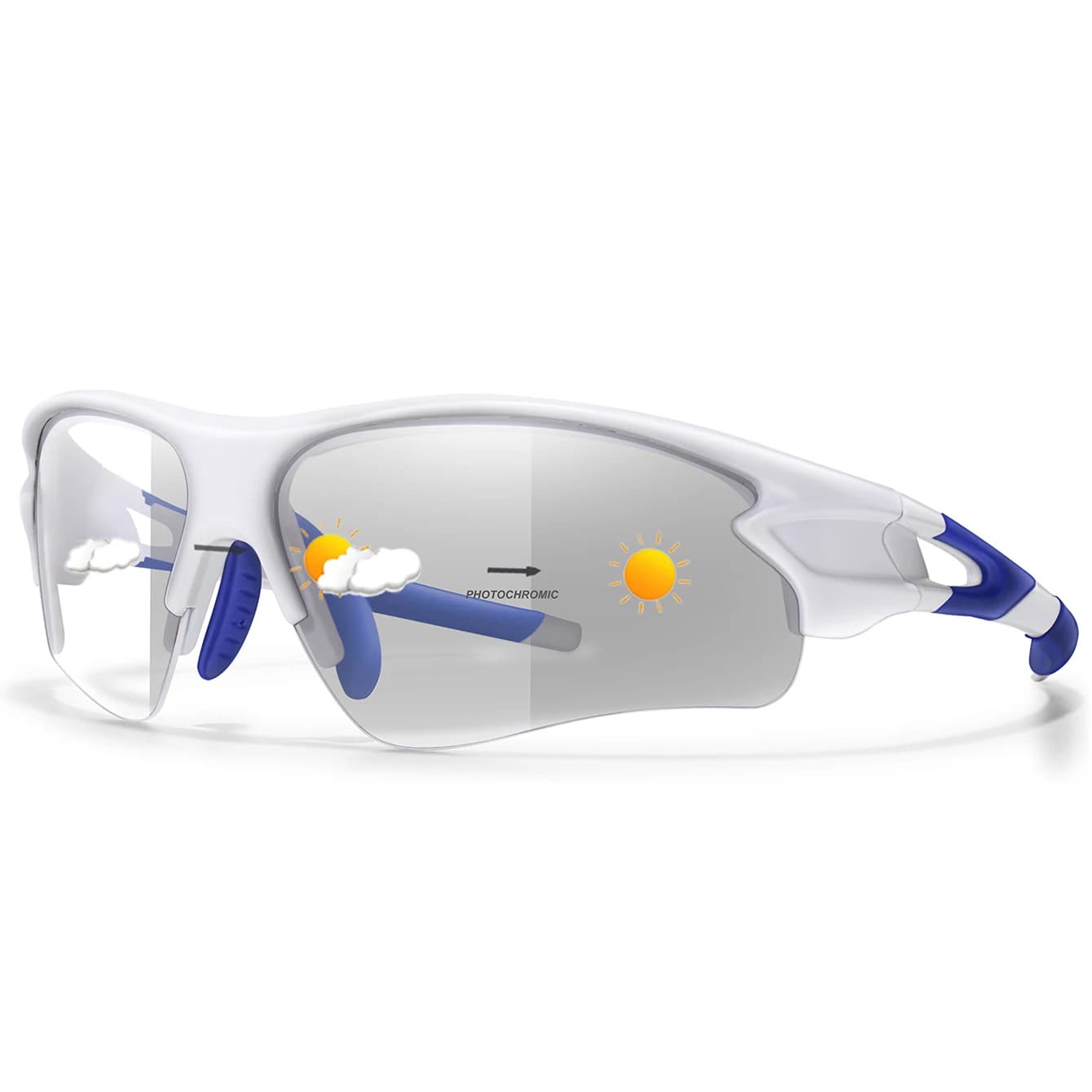 Lunettes photochromiques pêche cyclisme sport extérieur unisexe protection UV400 vision optimale