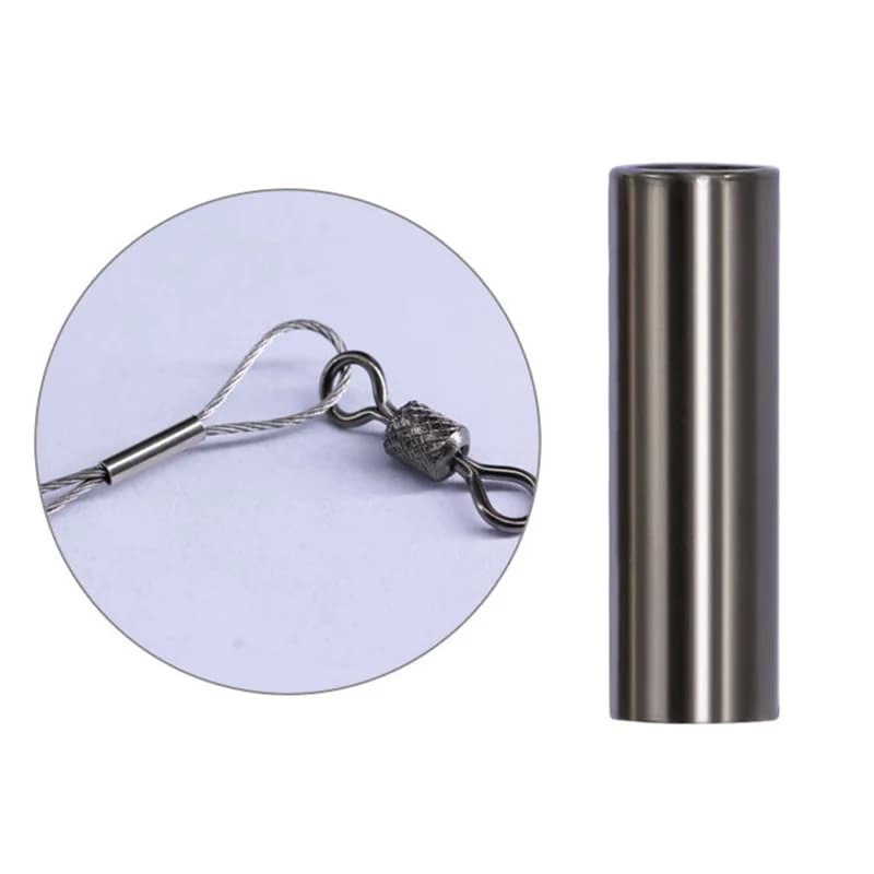 PRO BEROS 100 Manchons de Raccord Cuivre pour Ligne de Pêche - Barillet Simple pour Crimpage