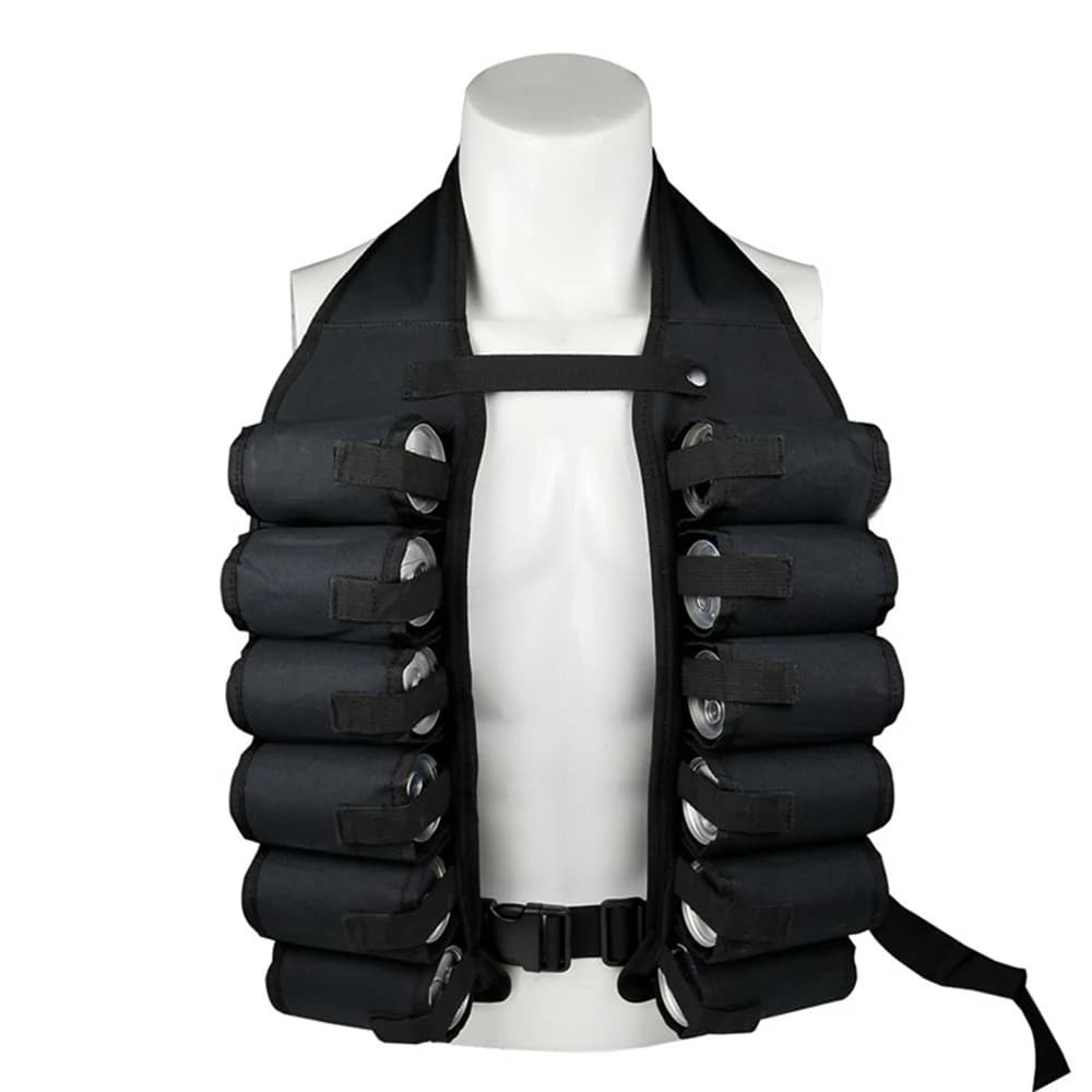 Gilet de pêche tactique respirant avec multiples poches pour bouteilles et équipement de pêche